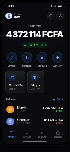 BaoMoney app Portfolio screen