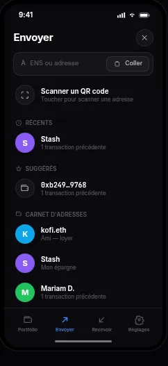 BaoMoney send screen